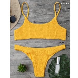 Zaful smocked bikini